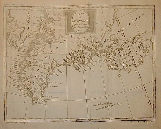 Bellin Jacques-Nicolas (1703-1772) Carte du Groenland... 1770 Parigi 